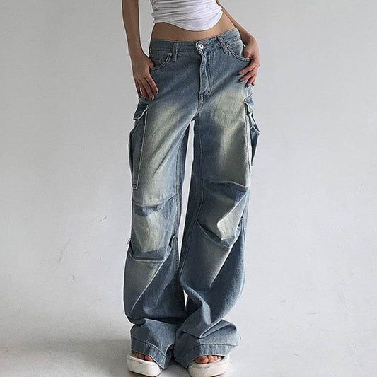 Personalized Pleated Loose High Waist Tooling Pants - Millivan supplies
