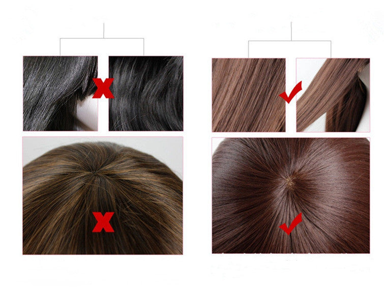Women's Short Hair Chemical Fiber Wig - Black European American Fashion Style