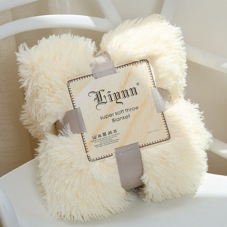 Super Soft Coral Fleece Blanket Warm Cozy Bedding Blanket Fluffy Sofa Bedding Airplane Hotel Throw - 14 Colors Multiple Sizes