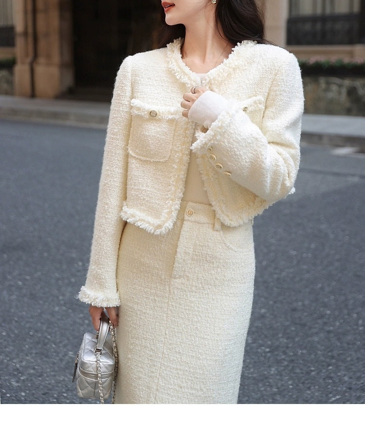 Women's Fashion Personality Chanel Suit - Elegant Coat & Skirt Set