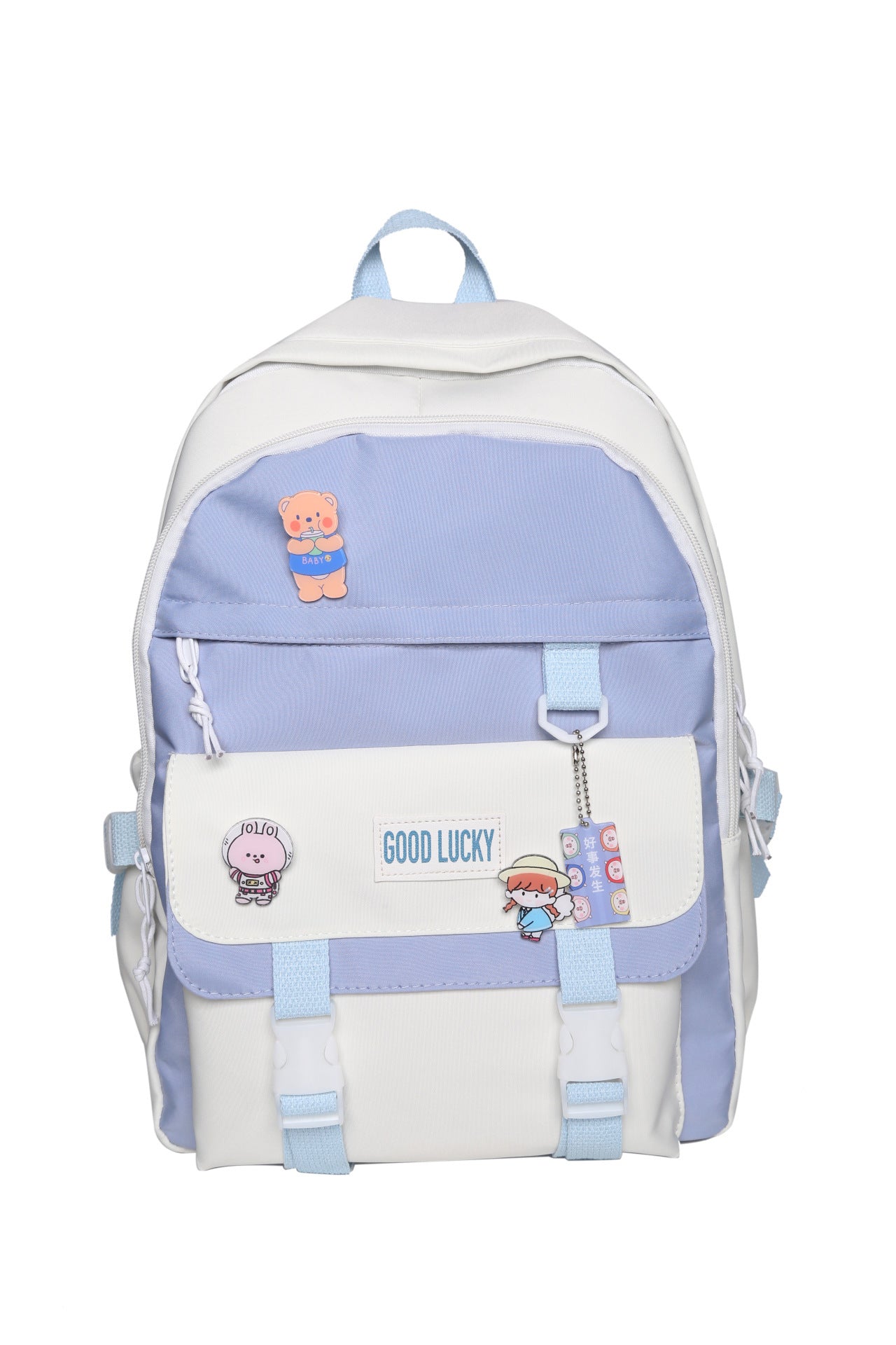 High School Girl's Simple Large-capacity Light Backpack