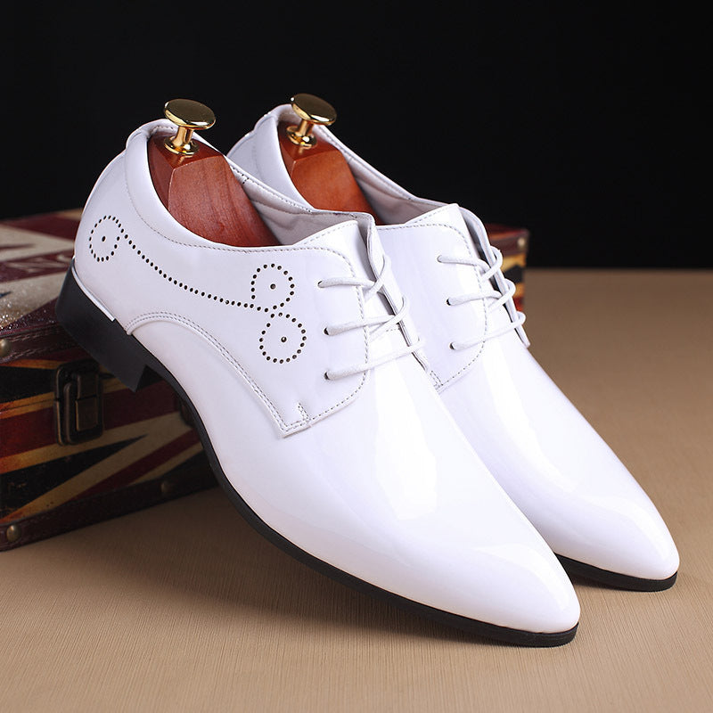 Men's Leather Shoes Business Casual Dress Shoes - Slip-on Black Driving Shoes