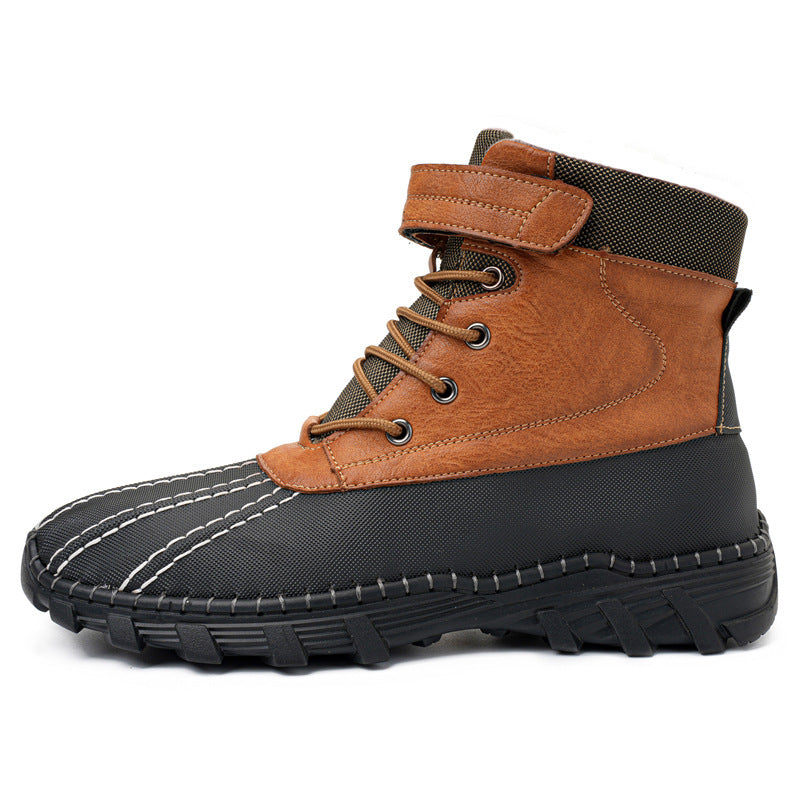 Unisex Winter Snow Boots - Adult Fleece Lace-up Waterproof Work Boots