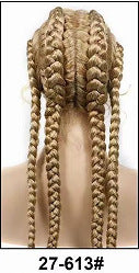 Front Lace Synthetic Fiber Four Braid Wig - Natural Looking Hair