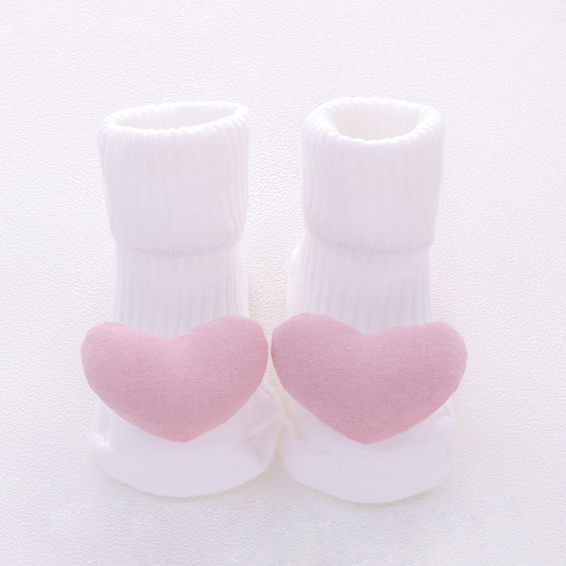 Baby Socks - Infant Pink Love Design Multiple Sizes