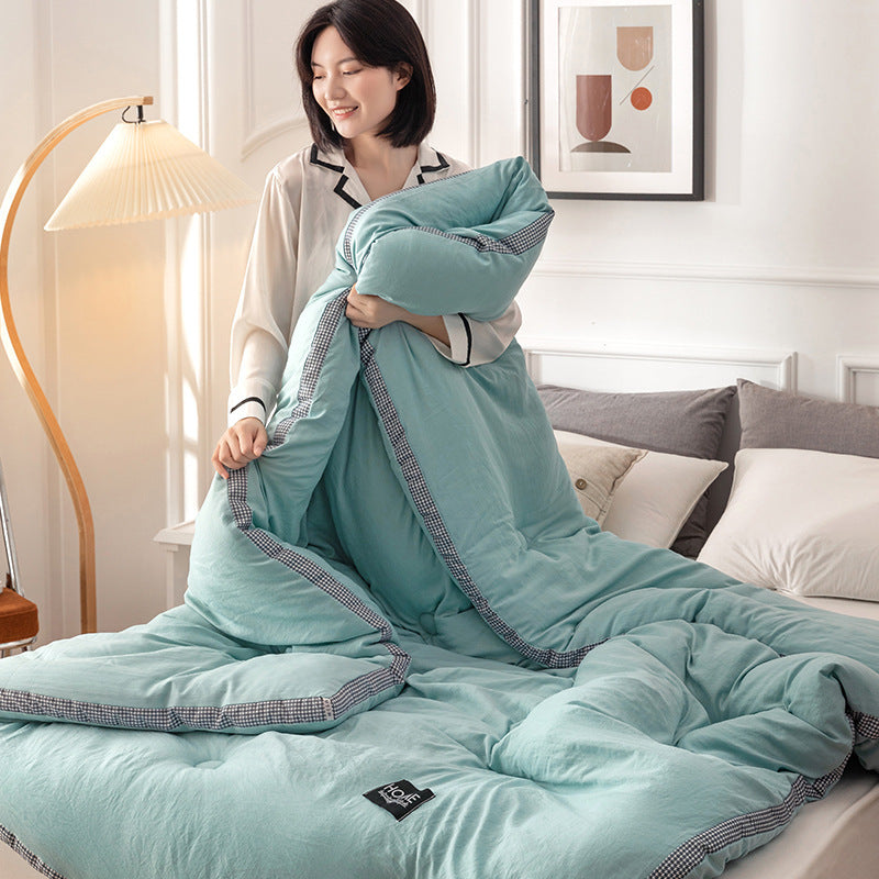 Three-dimensional Washed Cotton Spring And Autumn Quilt Single Student - Ginger Sleep Aid