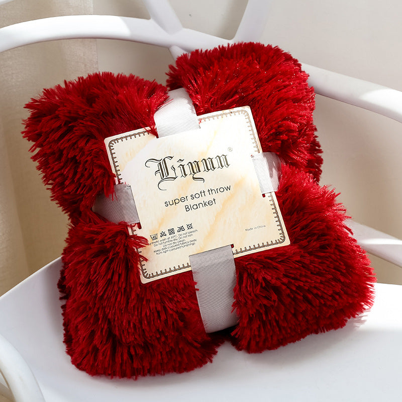 Super Soft Coral Fleece Blanket Warm Cozy Bedding Blanket Fluffy Sofa Bedding Airplane Hotel Throw - 14 Colors Multiple Sizes