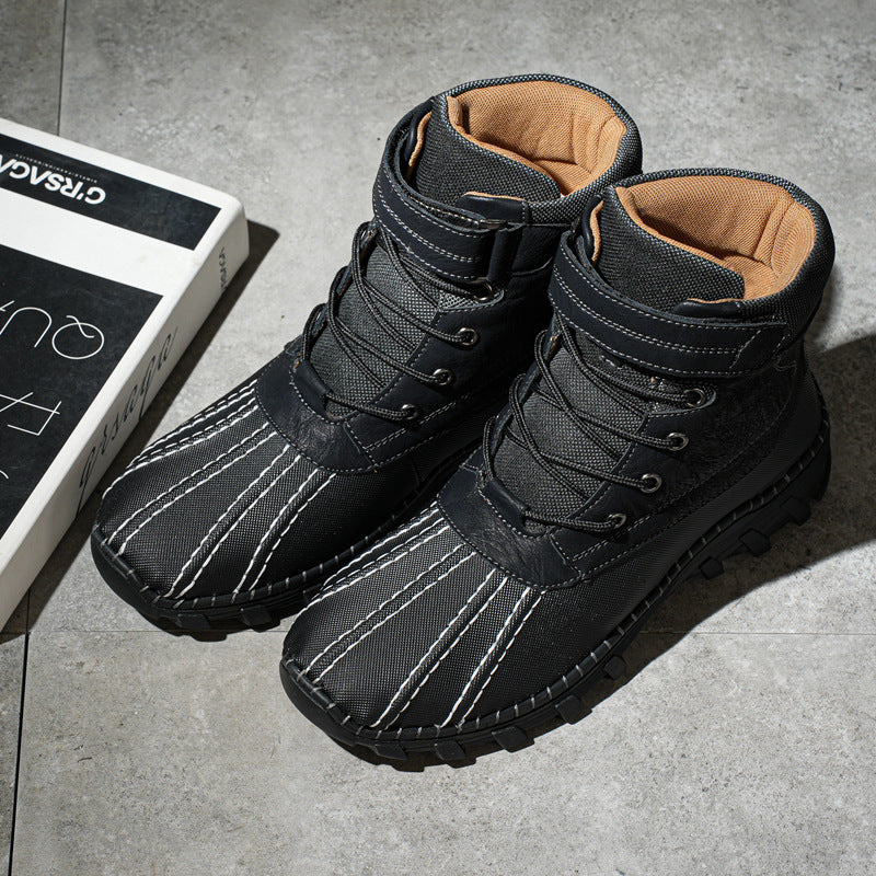 Unisex Winter Snow Boots - Adult Fleece Lace-up Waterproof Work Boots