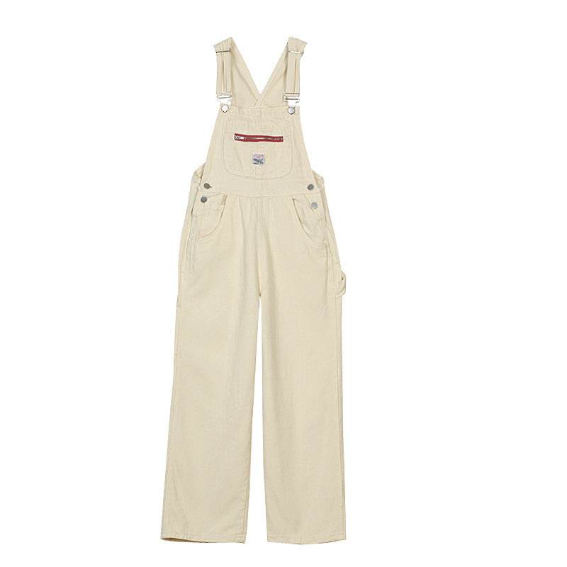 Retro White Strappy Jeans For Women - Millivan supplies