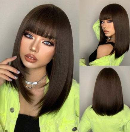 Women's Gradient Gold Wig - High Temperature Silk European American Style