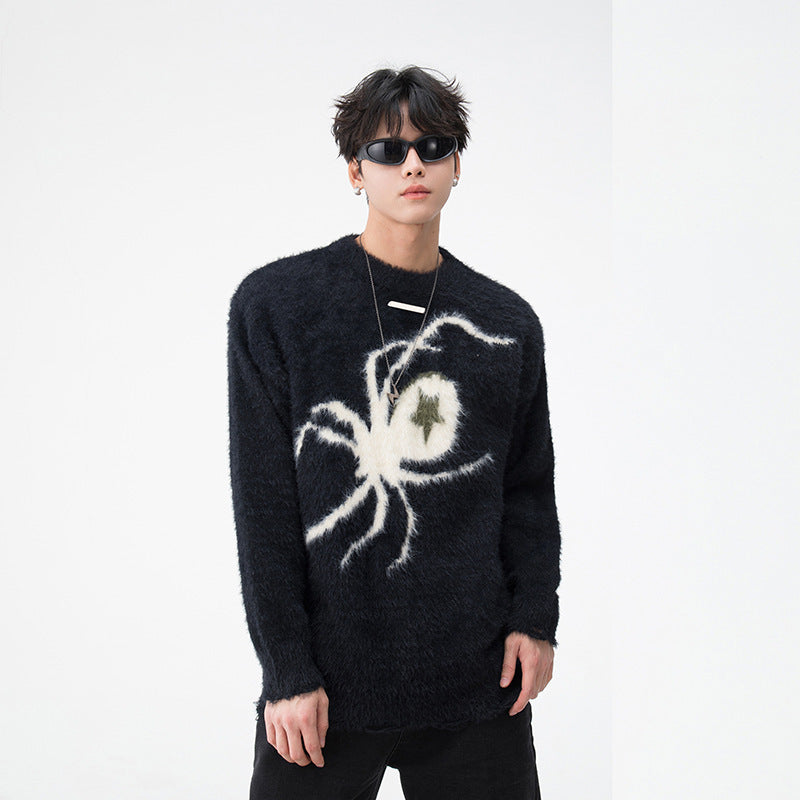 American Hiphop Spider Brocade Sweater Men And Women