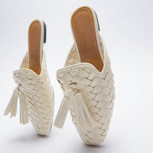 New Style Hand-woven Square Toe Women Slippers - Millivan supplies