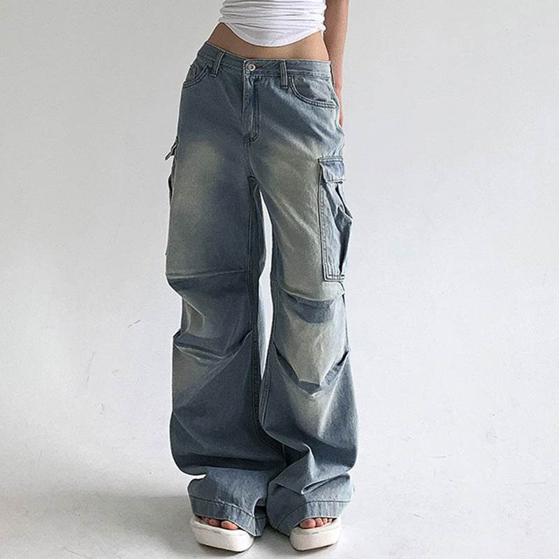 Personalized Pleated Loose High Waist Tooling Pants - Millivan supplies