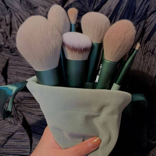 13Pcs Makeup Brush Set Make Up Concealer Brush Blush Powder Brush Eye Shadow Highlighter Foundation Brush Cosmetic Beauty Tools - 17cm