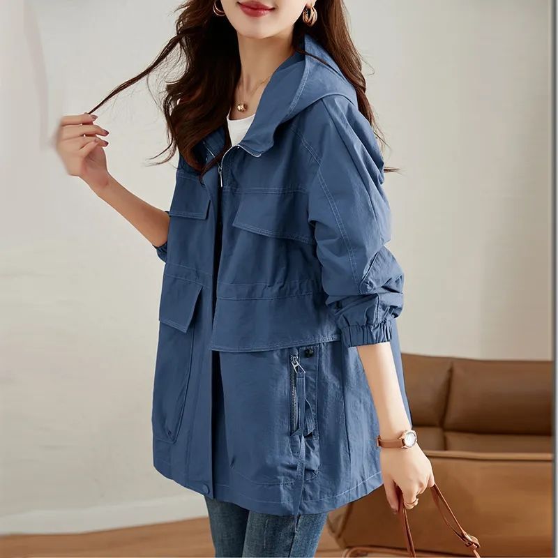 Women's Western-Style Trench Coat - Adult Plus Size Mid-Age Fashion