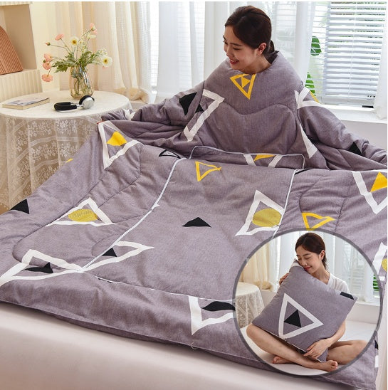 Winter Lazy Quilt with Sleeves - Polyester 1.2×1.6m Wearable Blanket 5 Colors 1350g