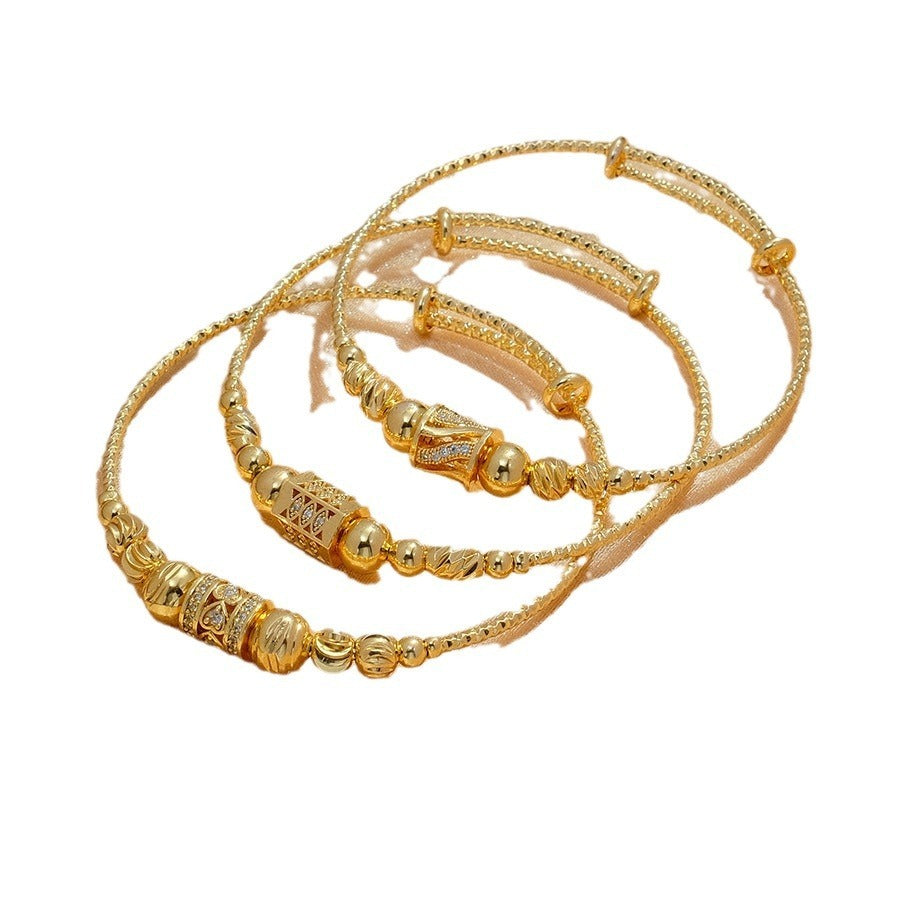 African Arabic Gold Women's Bracelet - Round Spherical