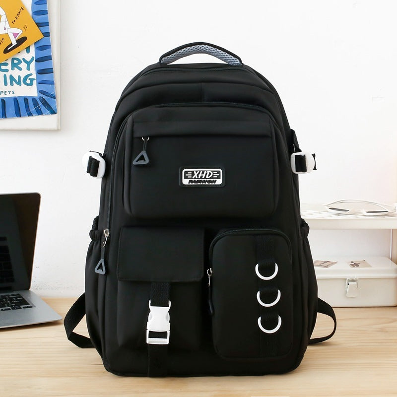 Cartoon Graffiti High School Student Large Capacity Schoolbag