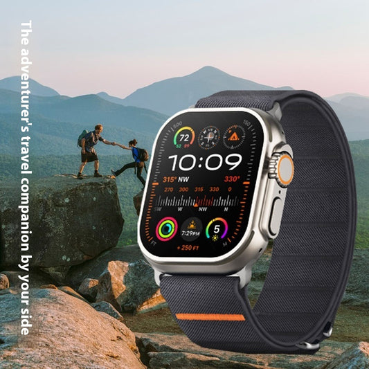 Elastic Nylon Apple Watch Band - Stainless Steel Buckle