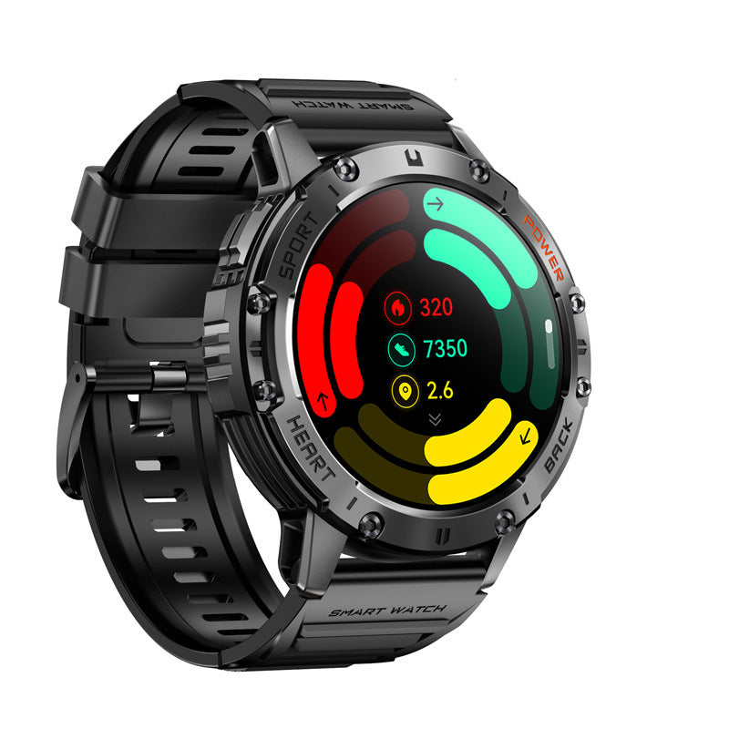 Men's Round Screen Health Monitor Watch - AMOLED
