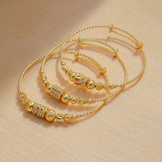 African Arabic Gold Women's Bracelet - Round Spherical