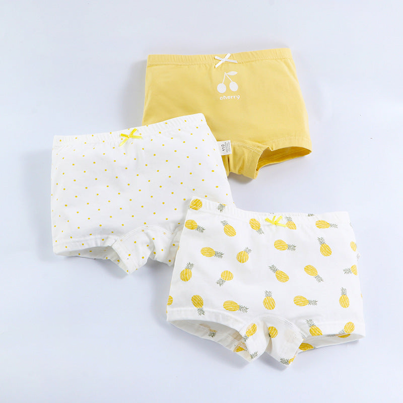 Girls' Cotton Boxer Briefs - Cute Cartoon Children's Underwear