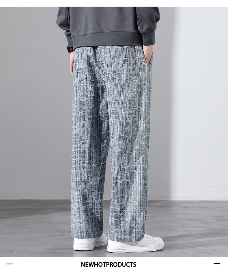 Men's Loose Tapered Korean Style Casual Pants - Adult Trendy Black Pants