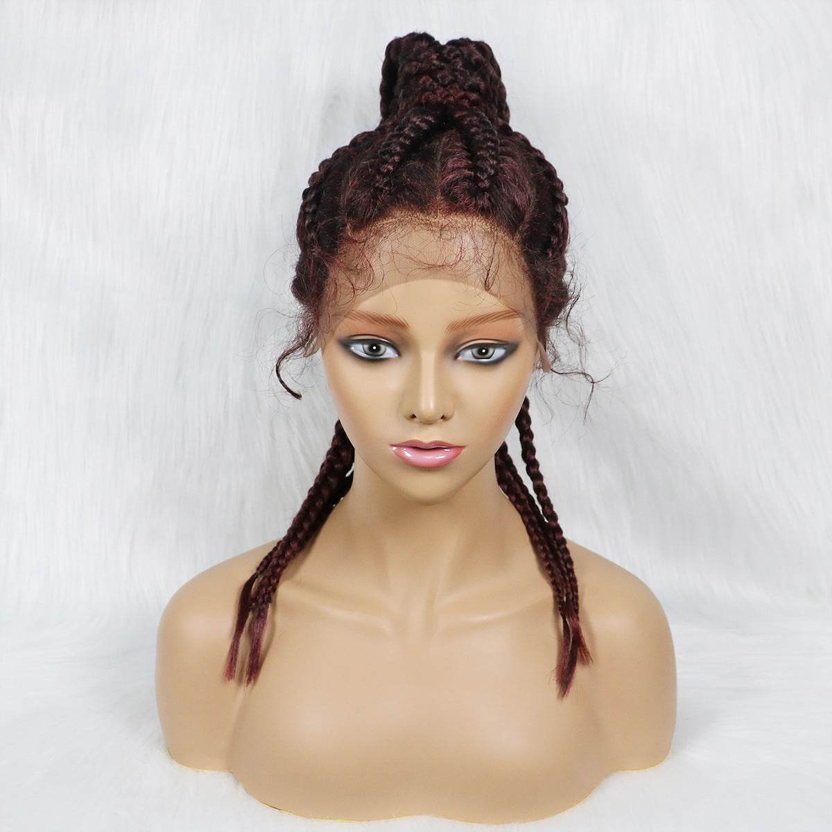 Braided Lace Front Synthetic Wig Braids African Braiding Hair - Millivan supplies