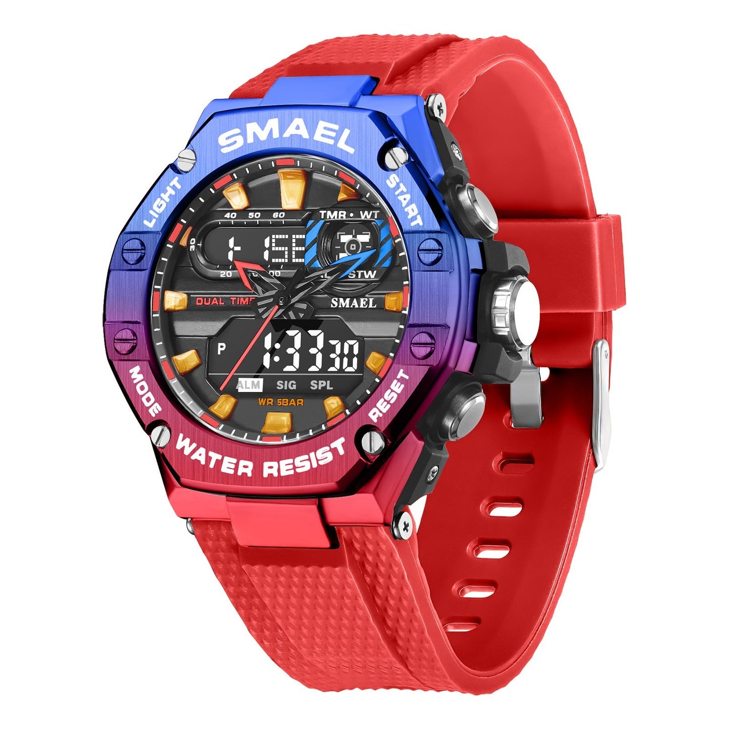 Men's Digital Alloy Electronic Watch - 47mm