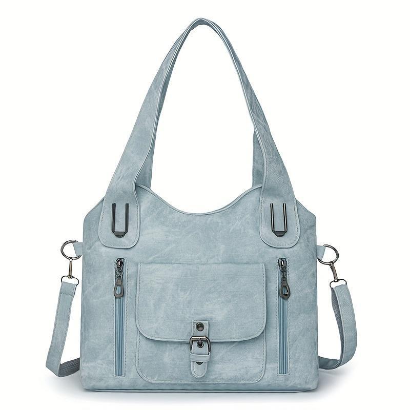 Women's Soft Leather Handbag - Adult Vintage Synthetic Leather Bag