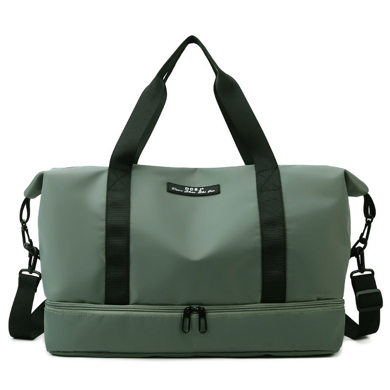 Large Capacity Waterproof Travel Duffle Bag - Women's Sports Gym Fitness Weekender with Shoe Compartment