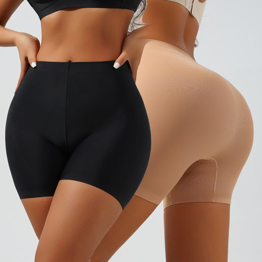 Women's Mid-waist Body Shaping Boxer Safety Pants - Black Seamless Multiple Sizes