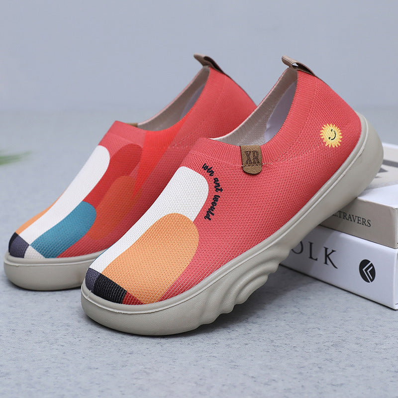 Women's Trendy Painted Casual Shoes - Adult Platform Soft Bottom Shoes