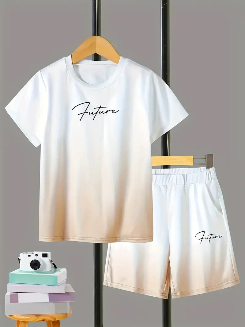 Boys' Casual T-shirt & Shorts Set - Children's Two-Piece Summer Outfit