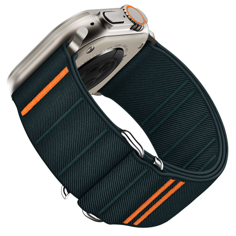 Elastic Nylon Apple Watch Band - Stainless Steel Buckle