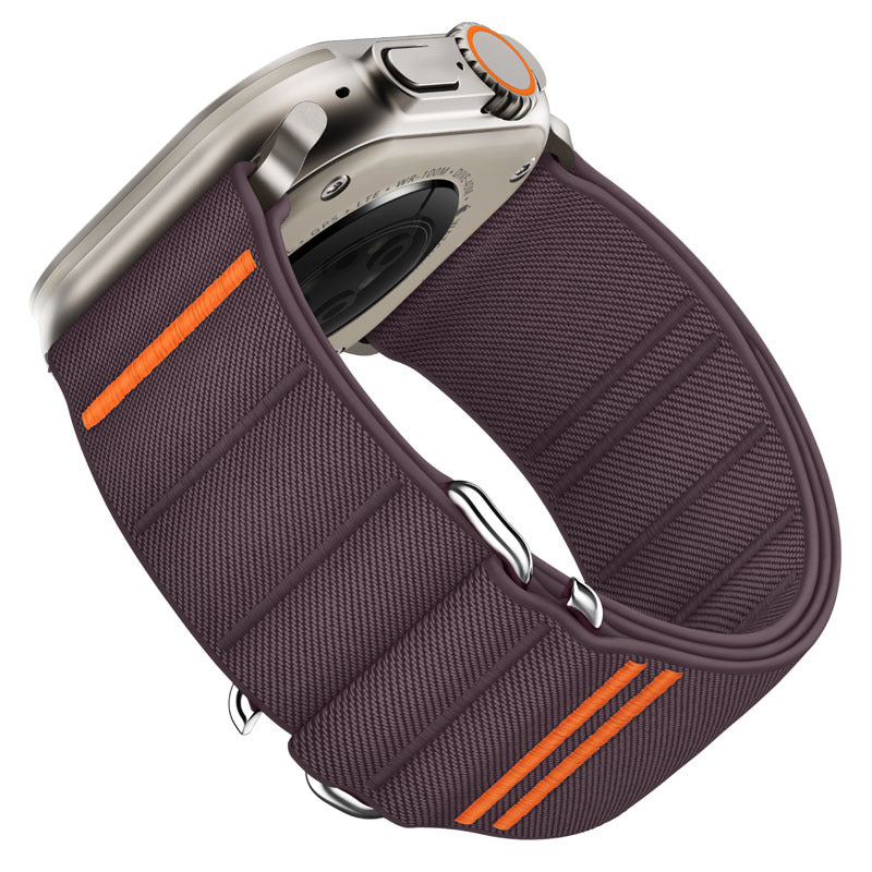 Elastic Nylon Apple Watch Band - Stainless Steel Buckle