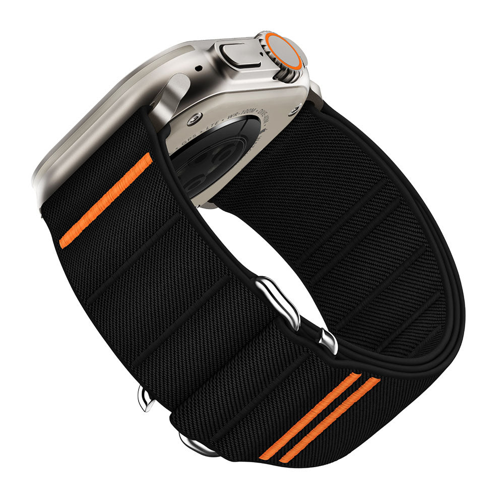 Elastic Nylon Apple Watch Band - Stainless Steel Buckle