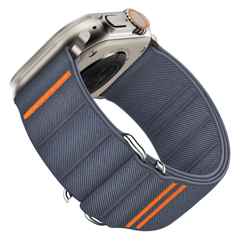 Elastic Nylon Apple Watch Band - Stainless Steel Buckle