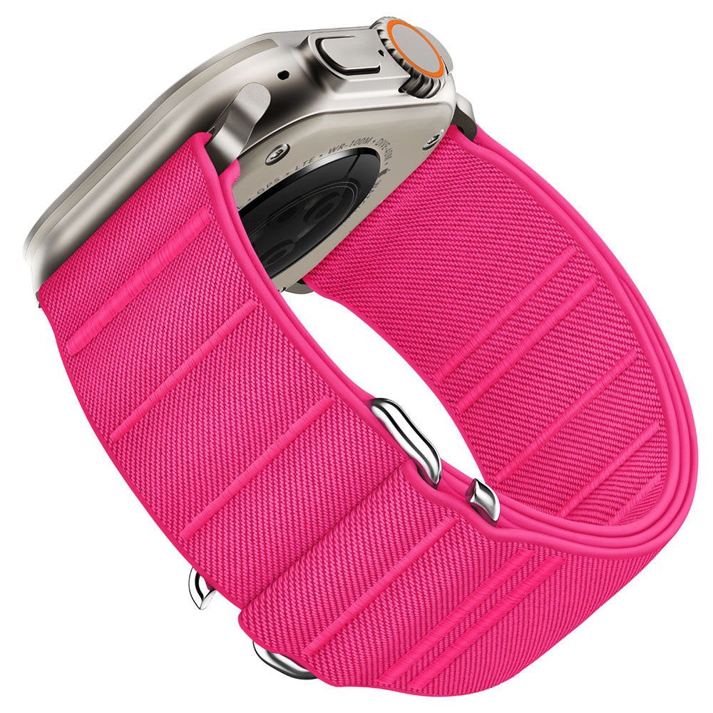 Elastic Nylon Apple Watch Band - Stainless Steel Buckle