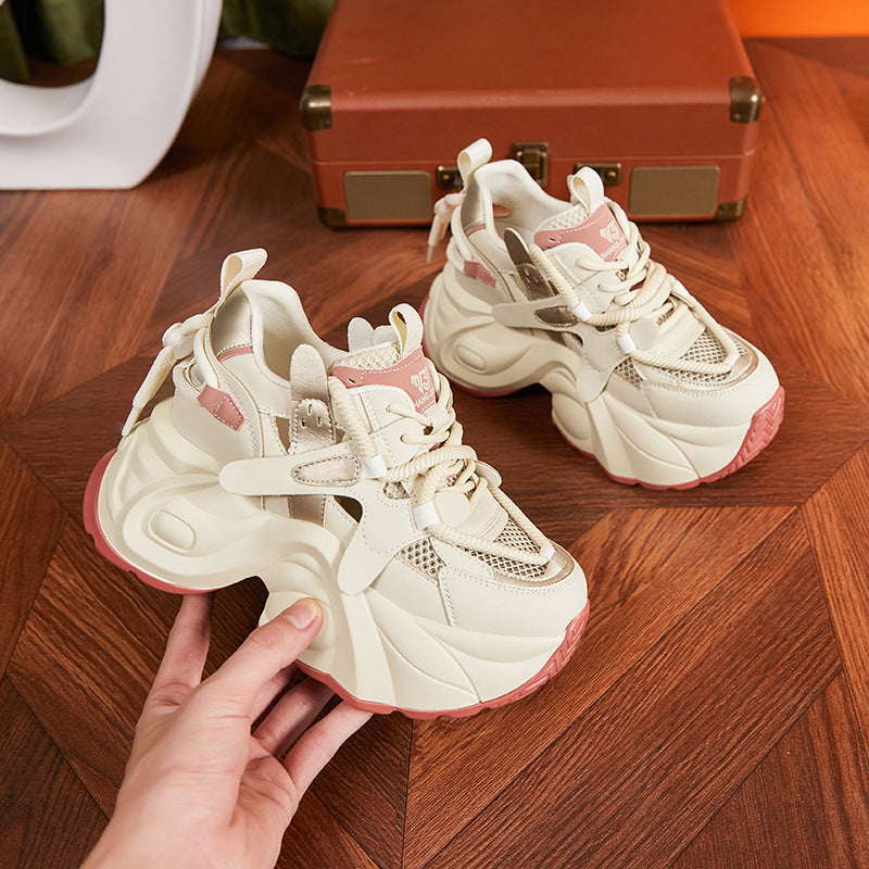 Women's Mesh Casual Shoes - Adult Height Increasing Hollowed Design