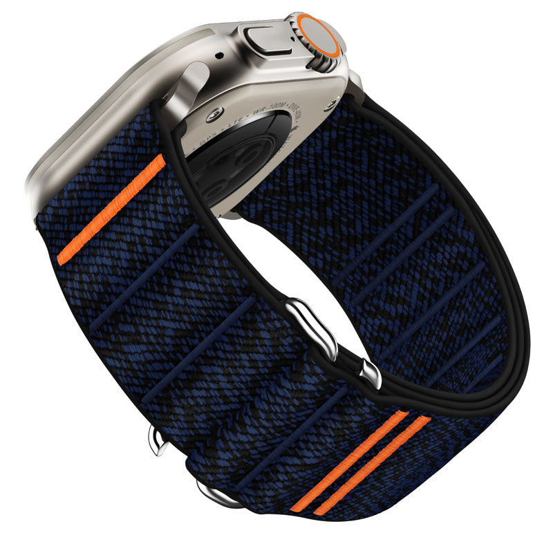 Elastic Nylon Apple Watch Band - Stainless Steel Buckle