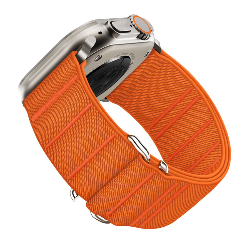 Elastic Nylon Apple Watch Band - Stainless Steel Buckle