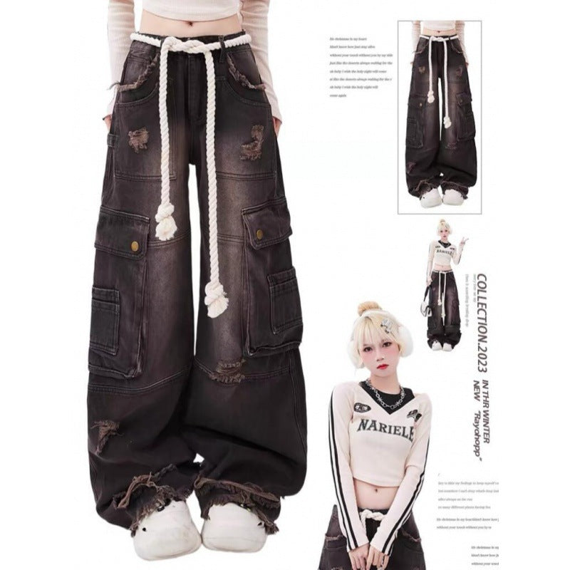 Women's Black Jeans - Adult Autumn Fashion Denim Pants Size M