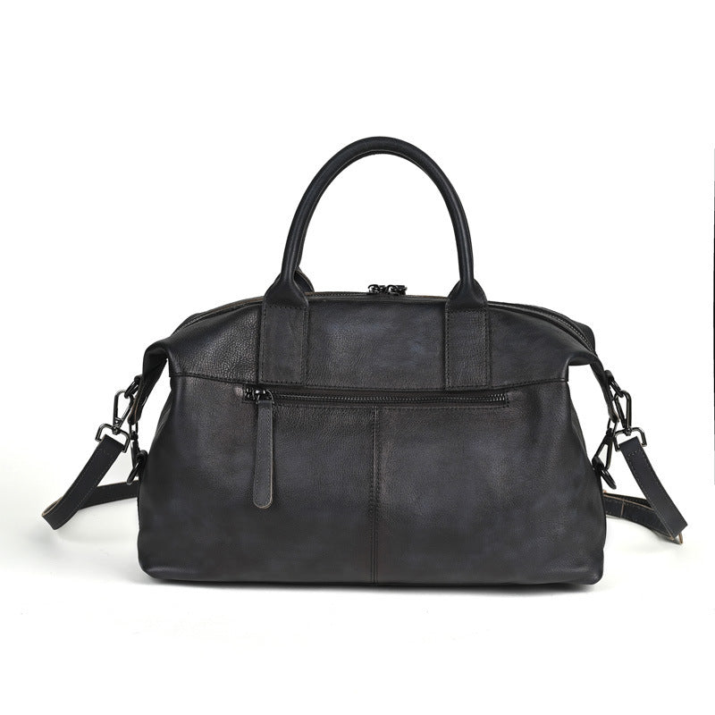 Women's All-match European And American Retro Large-capacity Handbag - Genuine Leather
