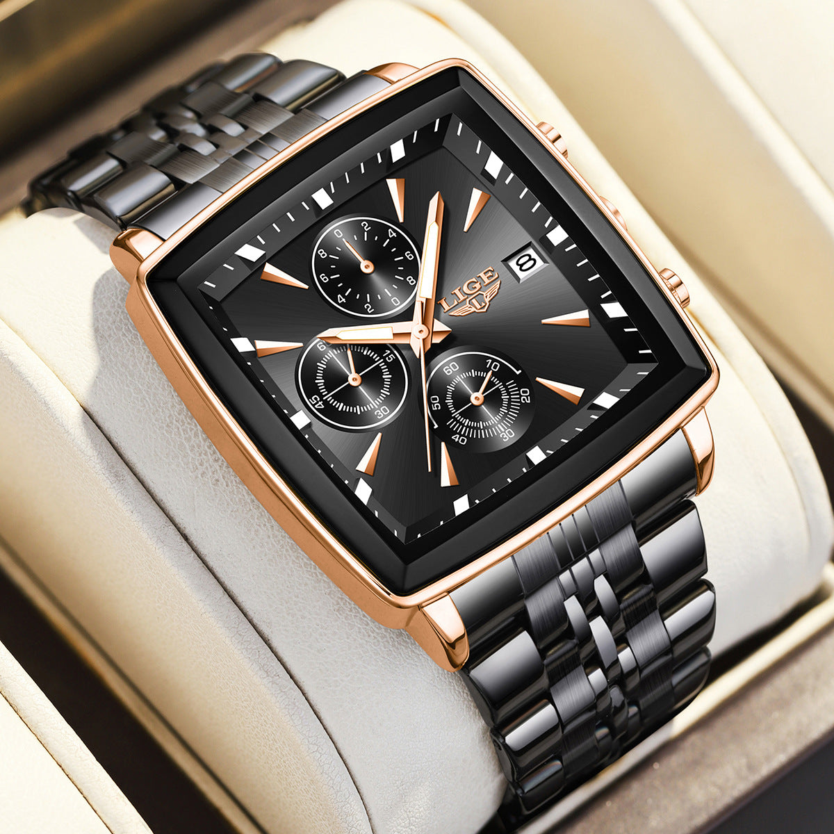 Business Large Dial Square Watch - Men's Personality