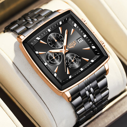 Business Large Dial Square Watch - Men's Personality