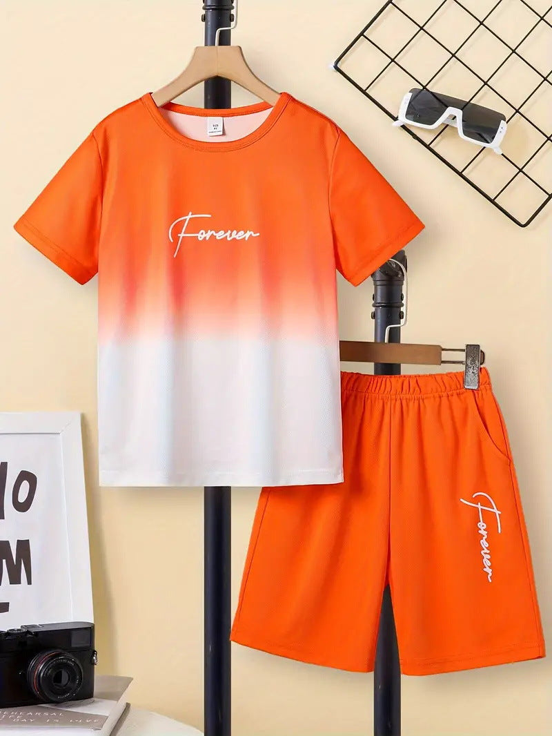 Boys' Casual T-shirt & Shorts Set - Children's Two-Piece Summer Outfit