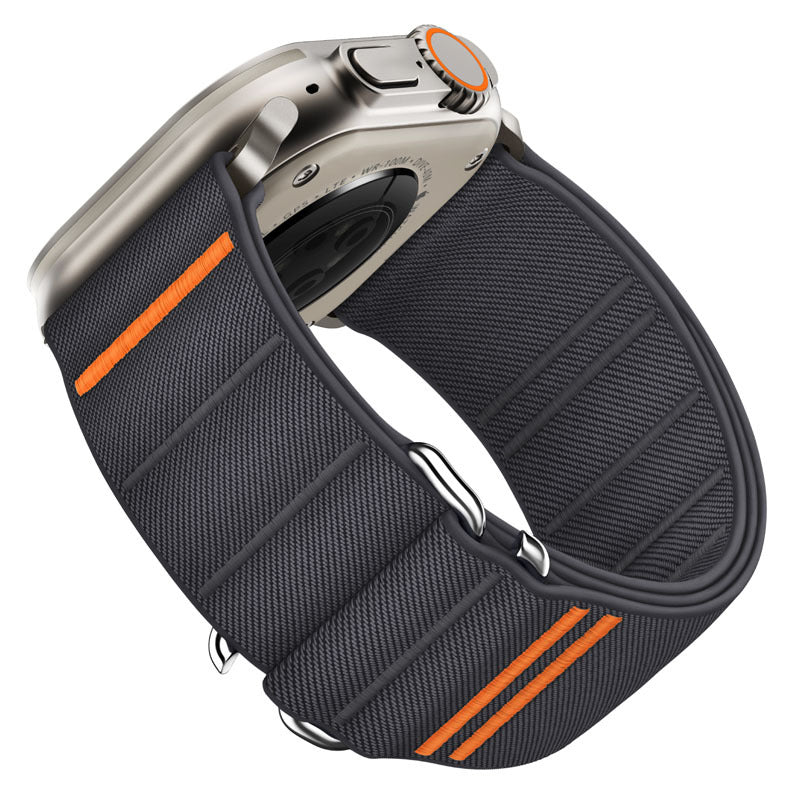 Elastic Nylon Apple Watch Band - Stainless Steel Buckle