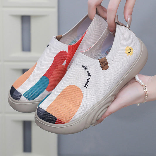 Women's Trendy Painted Casual Shoes - Adult Platform Soft Bottom Shoes