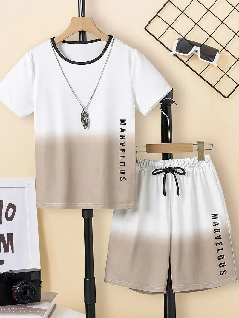 Boys' Casual T-shirt & Shorts Set - Children's Two-Piece Summer Outfit